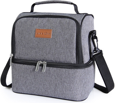 

Lifewit Insulated Lunch Box Lunch Bag Waterproof Lunch Bag(Grey, 7 L)