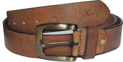 

eXcorio Men Casual Tan Genuine Leather Belt