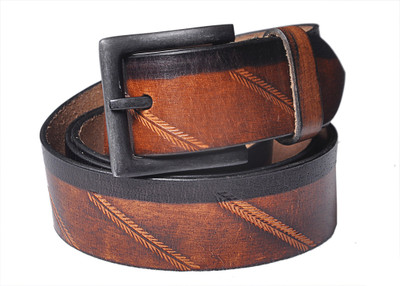 

Dev Men Brown Genuine Leather Belt, Orange