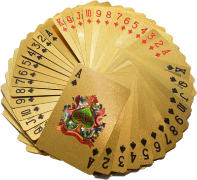 

Imported Sylish Shape Golden Playing cards(Golden)