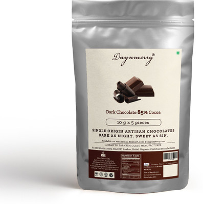 

Daynmerry 85% Dark Chocolate - 10 gm - Pack of 5 Truffles(Pack of 5, 50 g)