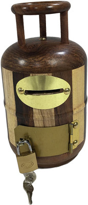 

WoodCart H Coin Bank(Brown)