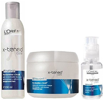 

L'Oreal Paris Professionnel X-Tenso Care Straight Shampoo 230ml & Masque 200ml & Serum 50ml Combo(Set of 3)