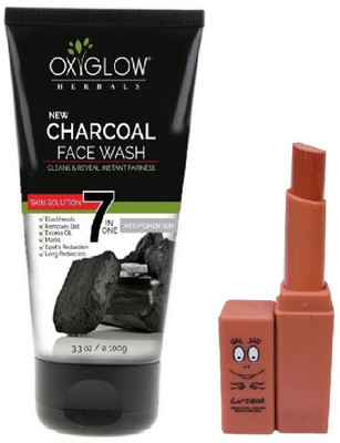 

J.J JUMERA SPECIAL COMBO OXY CHARCAOL FACE WASH WITH JUMERA LIPSTICK 006(Set of 2)