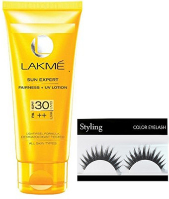STYLING Sun Expert fairness + UV Lotion SPF 30++ & Eyelashes(Set of 2)