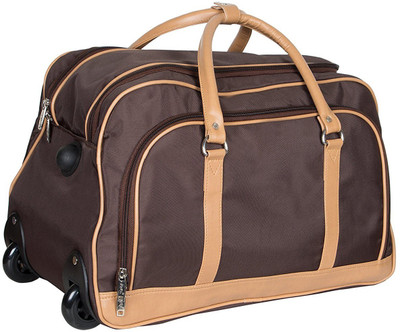 

NIZAMI CORPORATION Travel Duffle Trolley Bag Duffel Strolley Bag(Brown)
