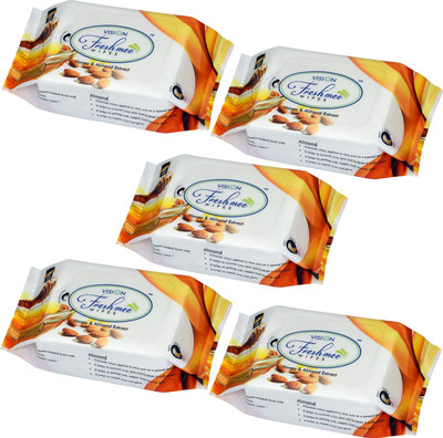 

Vision Refreshing Freshmee Wipes - Honey & Almond Extract ( Pack of 5 )(Pack of 30)