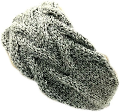 

Magic Needles Handmade Double Cable Head Band(Grey)