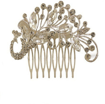 

Vorra Fashion Beautiful Peacock Design Hair Comb Pin Hair Pin(Silver)