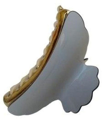 

Pooja Trendz 2 Pcs Heavy Duty Hair Claw/Clip/-White Color-Butterfly Shape Hair Clutcher. Hair Claw(White)