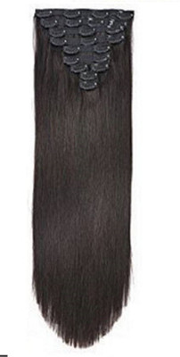 

Prime Remy Human Straight Extensions Clip in Piece For Women & Girls, 30 Inch 10 pcs, 100 grams Black Hair Extension