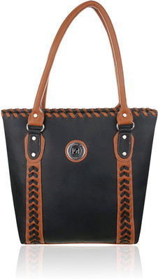 

Leather Land Shoulder Bag(Black, Tan)