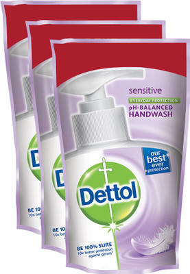 

Dettol pH-Balanced Handwash - Sensitive(525 ml, Pouch, Pack of 3)