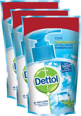 

Dettol pH-Balanced Handwash - Cool(525 ml, Pouch, Pack of 3)