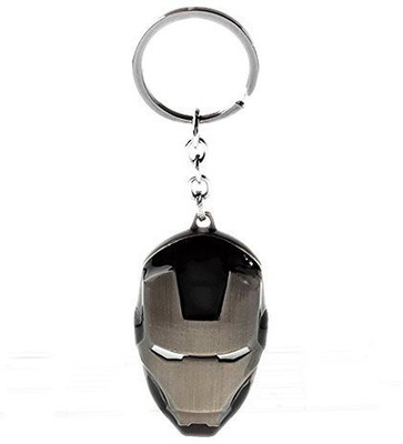 

Shubheksha Iron Man Face Mask Silver-Black Marvel Avengers Superhero Metallic Keyring Key Chain