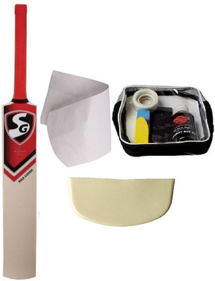 

SG Combo Of Three- One Kashmir Willow Max Cover Cricket Bat , One Cricket Bat Toe Guard, One Cricket Bat Face Cover and one bat care kit (Color On Availability) Cricket Kit(Bat Size: Short Handle(Age Group 15+ Years))