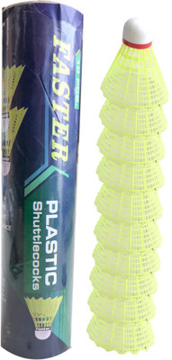 

Jonex Faster Shuttlecock (10pcs) Plastic Shuttle - Multicolor(Medium, 77, Pack of 10)