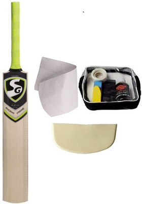

SG Combo Of Four- One 'Phoenix Xtreme' Kashmir Willow Cricket Bat ,one cricket bat toe guard , one cricket bat face cover and one cricket bat care kit (Color On Availability)- Cricket Kit(Bat Size: Short Handle(Age Group 15+ Years))