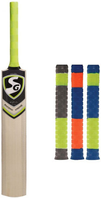 

SG Combo Of Two- One 'Phoenix Xtreme' Kashmir Willow Cricket bat And 3 Cricket Bat Grip (Color On Availability)- Cricket Kit(Bat Size: Short Handle(Age Group 15+ Years))