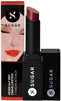 

Sugar Never Say Dry Crème Lipstick(Shade No.- 07 Mauve Actually (Deep Mauve), 3.5 g)