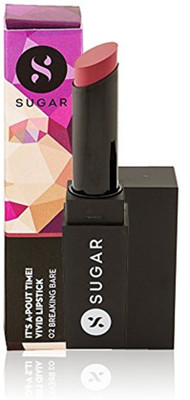 

Sugar It's A-Pout Time! Vivid Lipstick(Shade No.- 02 Breaking Bare Mauve Pink)