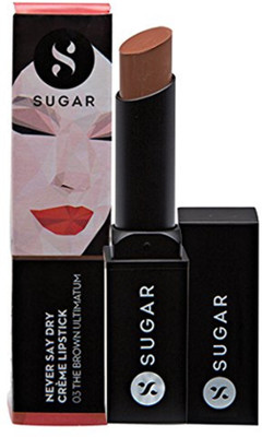 

Sugar Never Say Dry Crème Lipstick(Shade No.- 03 The Brown Ultimatum (Nude Brown), 3.5 g)