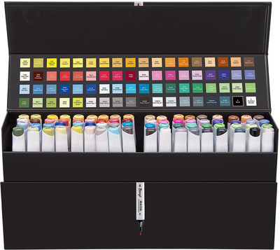 

Bianyo Dual Tip Art Markers Set- Permanent Sketch Drawing Pens, 72 Colors(Set of 72, Multicolor)