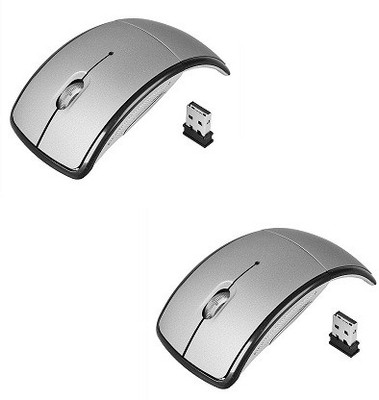 

VU4 Set Of 2 2.4Ghz Foldable ARC Wireless Optical Gaming Mouse(USB 2.0, Silver)