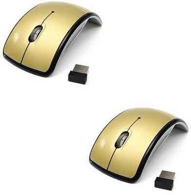 

VU4 Set Of 2 2.4Ghz Foldable ARC Wireless Optical Gaming Mouse(USB 2.0, Gold)