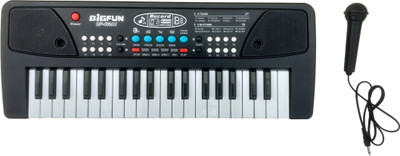 

Humaira 37 Key Piano Keyboard Toy with DC Power Option, Recording and Mic(Black)