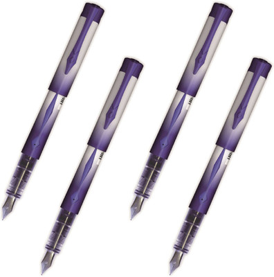 

Platignum Tixx Plastic Non-Refillable Blue Ink Fountain Pen(Pack of 4)
