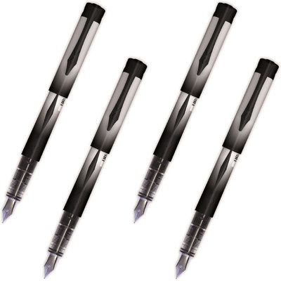 

Platignum Tixx Plastic Non-Refillable Black Ink Fountain Pen(Pack of 4)