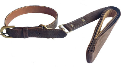 

Pet Connect Leather Dog Collar and Leash Set - Vintage Brown - Size  Dog Collar & Leash(, Vintage Brown