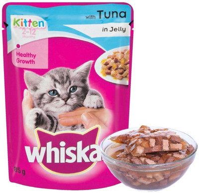 

Whiskas Tuna in Jelly, Wet Food for Kittens, (Pack of 12) Tuna 85 g Wet Cat Food(Pack of 12)