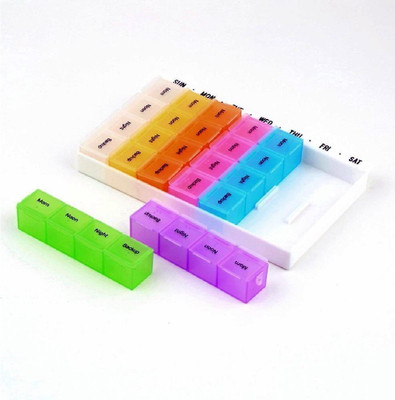 

Krishang 7-days Pill Organizer Pill Box(Multicolor)