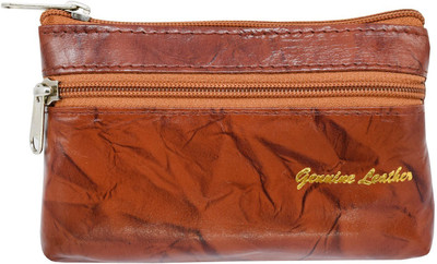 

Bagaholics Genuine Leather Zipper Coin Purse Mini Money Wallet Travel Portable Purse Pouch(Brown)