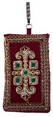 

Unique Fashion EMBROIDERED VELVET ZARI MOBILE POUCH WITH WAIST CLIP FOR GIRLS/WOMEN Mobile Pouch(Maroon)