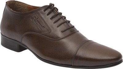 

Cizmar CIZMAR Formal Oxford Shoes In Antique Finish Brown Leather Derby For Men(Brown, 02;brown