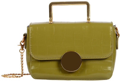 

lavu&me Women Casual Green PU Sling Bag