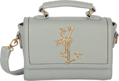 

lavu&me Women Evening/Party Grey Polyester Sling Bag