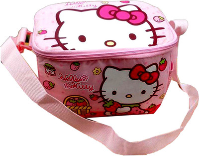 Di Grazia Cartoon Hello Kitty Character Childrens Thermal Lunch Bag, Nursery Kids Small Insulated School Tiffin Bag Small Travel Bag - 22.5*14*14(Pink, White)