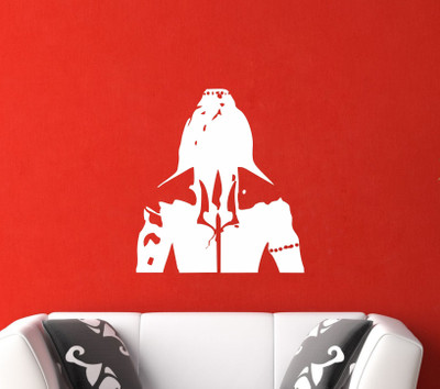 StickerYard 56 cm Shiva Trishul Self Adhesive Sticker(Pack of 1)