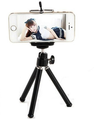 

Rewy Mini Tripod High-Quality Universal Mount + Phone Holder Clip Desktop Self-Tripod For Mobile Phones And Digital Camera Tripod Tripod(Black, Supports Up to 1000 g)