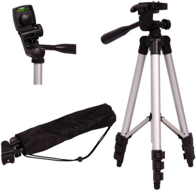 

Spring Jump DSLR Camera Tripod - 3110 For Camera + Mobile Clip Holder] Fully Flexible Mount Cum Tripod , 3-section lever-lock legs for easy height adjustments , Light weight Tripods with Black Carry Travel Bag Latest 2018 Upgraded , Compatible with most v