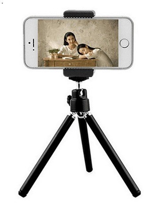 

Rewy Mini Tripod stand + Mobile Holder Clip Desktop Self-Tripod + For DSLR Camera & Smart Phone Tripod Tripod(Black, Supports Up to 1000 g)