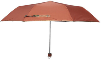 

ALAMOS 3 Fold Nylon Cloth With Solid Brown Color Umbrella For Men's & Women's Umbrella(Brown)