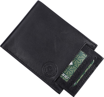 

LUQXIS Men Black Genuine Leather Wallet(8 Card Slots)