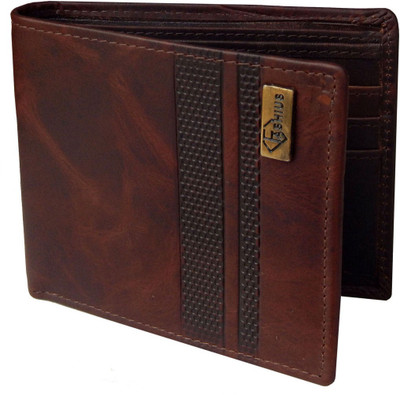 

Fashius Men Casual Brown Genuine Leather Wallet(12 Card Slots)