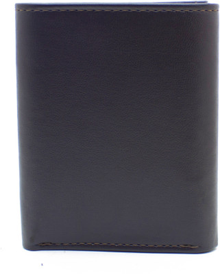 

DELMA Men Brown Genuine Leather Wallet(4 Card Slots)