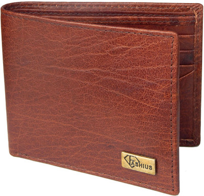 

Fashius Men Brown Genuine Leather Wallet(14 Card Slots)